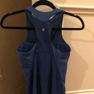 Blue Lululemon Padded Racerback Tank w/ Mesh Back
